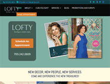 Tablet Screenshot of loftysalon.com
